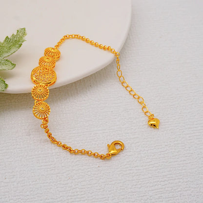 African Indian Gold Jewelry Set for Women – Dubai Style Bridal Tassel Long Necklace, Earrings, Ring & Bangle - Ideal Gift for Her