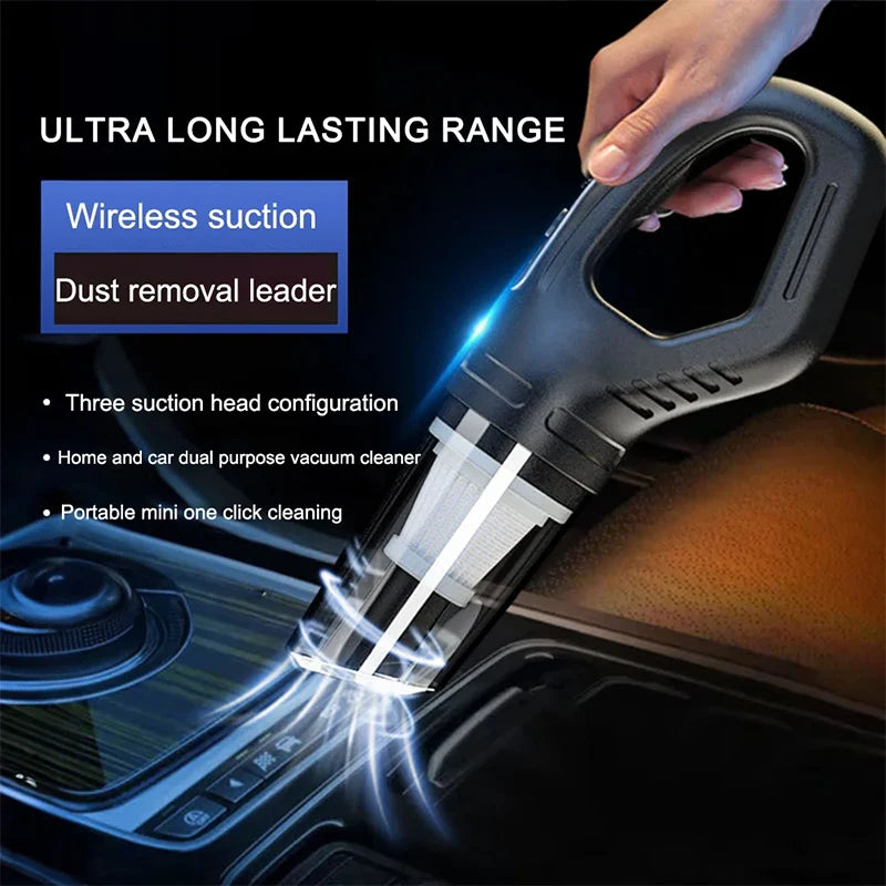 Strong Suction Cordless Vacuum Cleaner for Cars & Homes - 69980000pa, 120W High Power USB Charge, Handheld, ergonomic design - Excellent gift for yourself, family or Loved ones