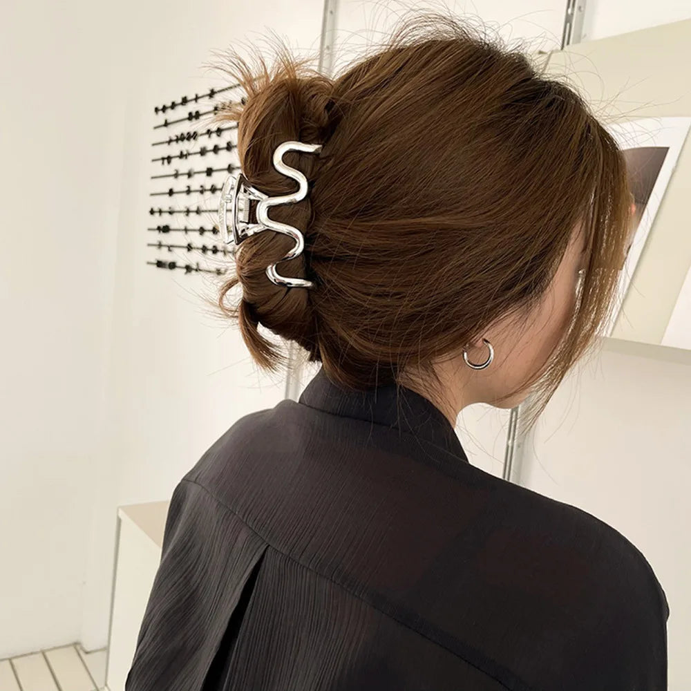 Fashion Geometric Metal Hair Claw Clips, Large Hair Catch Clip ,Headband, Hairpin, Hair Accessories For women and girls