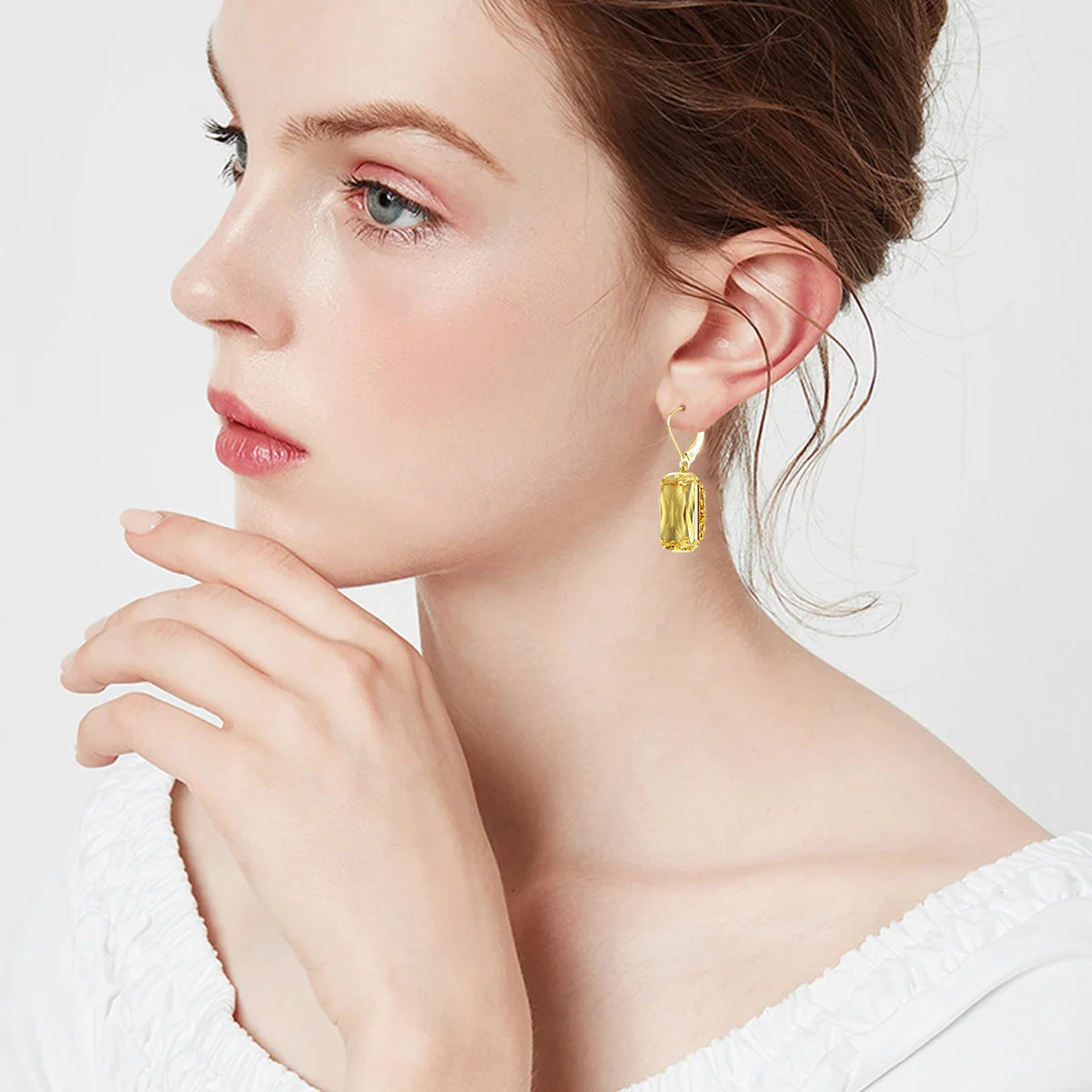 Elegant Ruby Dangle Earrings for Women – 925 Silver 18K Gold Plated Hoops Fine Jewelry for Engagement, Party & Gifting Her