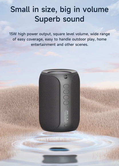 Powerful Bluetooth Speaker with Deep Bass & LED Light – Waterproof Outdoor Soundbox, Wireless Bluetooth  Subwoofer - Perfect Gift for Friends, Family