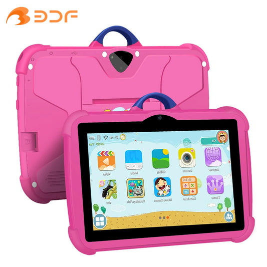 New 5G WiFi  7 Inch Kids Tablet for Fun & Learn -  4GB RAM, 64GB ROM,  Quad Core WiFi Tablets With Portable Case - Excellent Gift for Kids