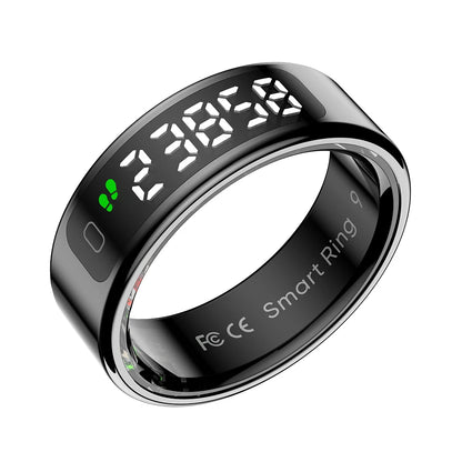 Touchscreen Smart Ring with Display – Heart Rate & Blood Oxygen Monitor, 5ATM Waterproof, Android & iOS Compatible - Gift for All