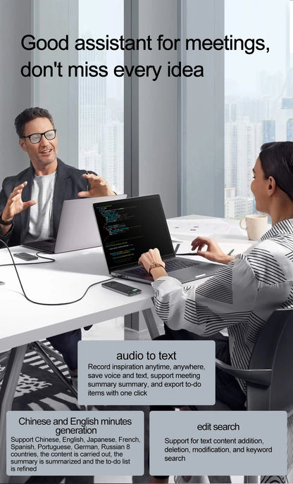 LIGE Intelligent Translation Smart Bluetooth Glasses - Wireless Calling Sunglasses with Mic, Touch Control & Voice Assistant - Perfect Gift for All