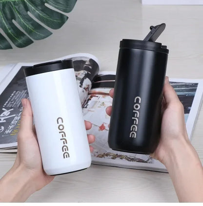 400ml Leak-Proof Stainless Steel Thermal Coffee Mug – Portable Travel Cup, Insulated 304 Thermos, Water Bottle - Perfect Gift for Family, Friends & Yourself