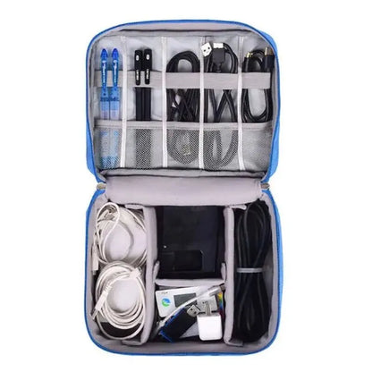 Waterproof Digital Electronic Organizer Portable Cable Storage Bag - Travel Cable Organizer with Storage Bag for USB Data Line Charger Plug - Perfect Gift For All