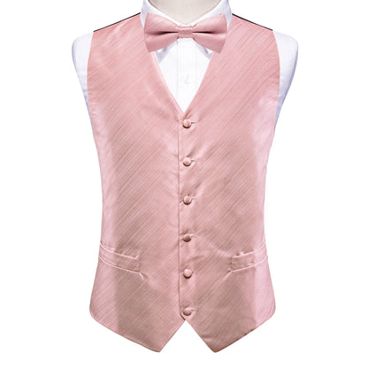 Elegant Men's Formal Silk Vest & Accessories By Hi-Tie | Waistcoat Set with Tie, Bowtie, Hanky, Cufflinks for Business, Office, Party, Wedding - Ideal Gift for Him