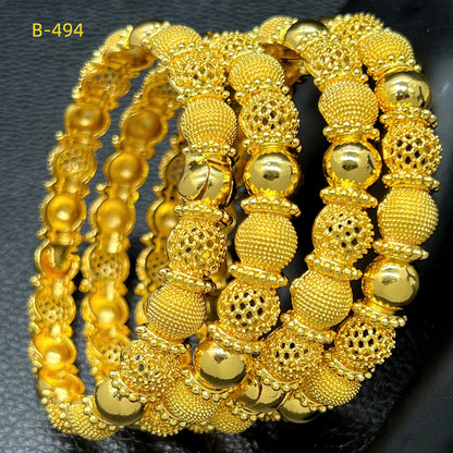 Dubai 24K Gold Color Charm Bangles – ANIID Arabic Wedding Bracelet Gift for Women - Elegant Jewelry Gift for Her