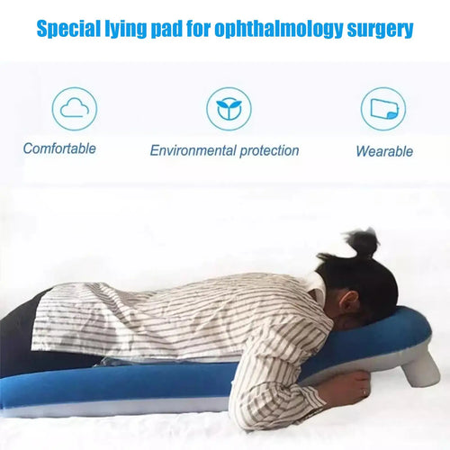 Post-Eye Surgery Recovery Pillow – Inflatable Face Down Sleeping Support for Retina & Prone Positioning, Vitrectomy Recovery