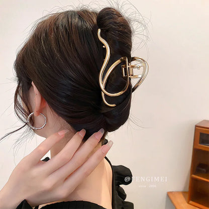 Fashion Geometric Metal Hair Claw Clips, Large Hair Catch Clip ,Headband, Hairpin, Hair Accessories For women and girls