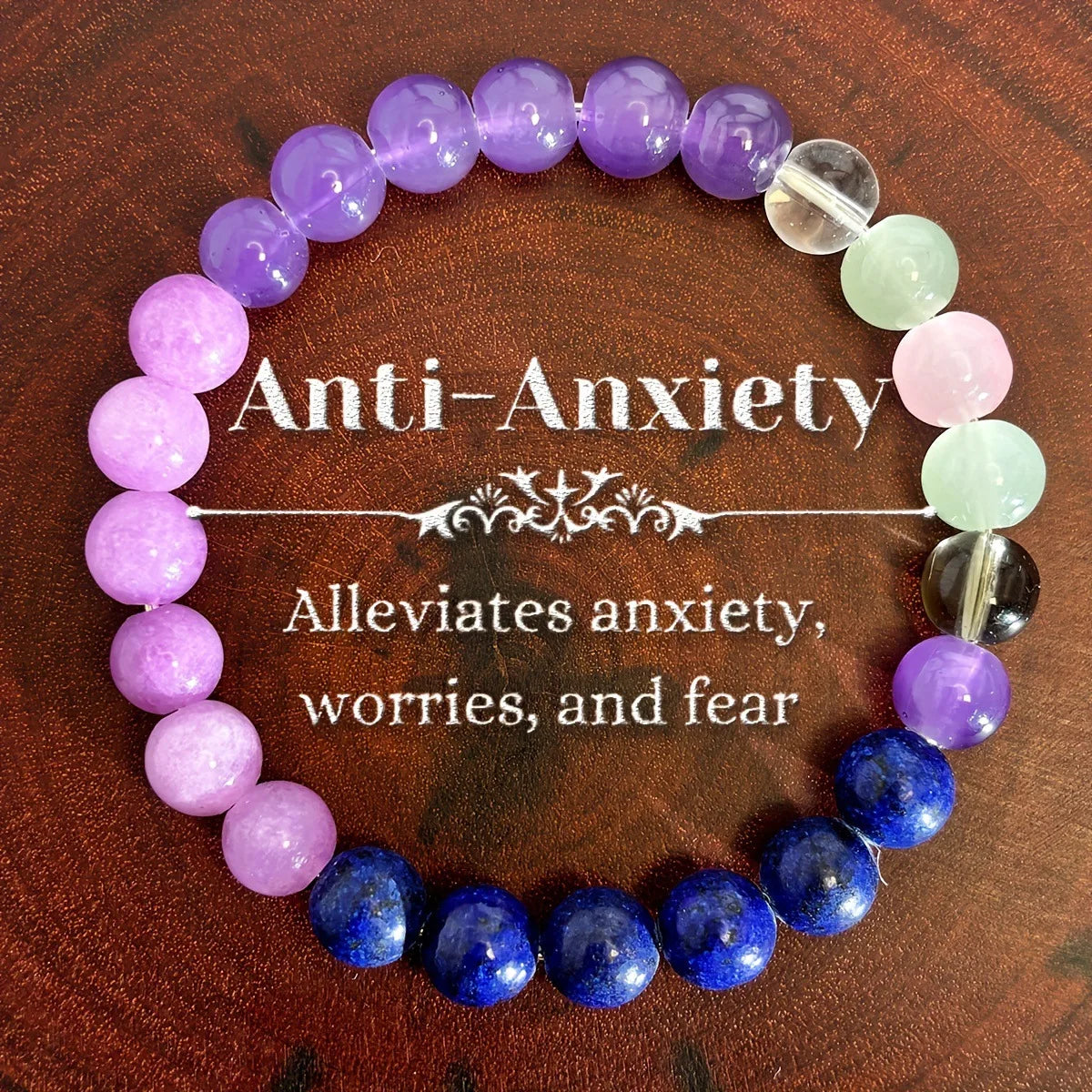 Natural Stone Beaded Bracelet – Healing, Anxiety Relief & Protection