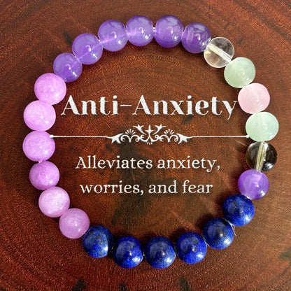 Natural Stone Beaded Bracelet – Healing, Anxiety Relief & Protection