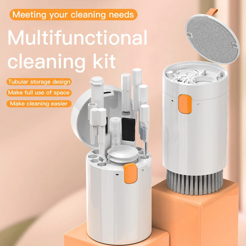 Twenty-in-One Cleaning Tools With Storage Box - Computer Keyboard Cleaner Kit, Tablet Camera, Phone Screen Cleaner Tools, Earphone Cleaning Brush, Keycap Puller & More- Perfect gift for All