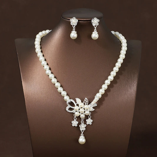 Elegant Bridal Necklace & Earrings Set : Exquisite 3-Piece Accessories for Weddings, Birthdays & Parties - Ideal Gift for women