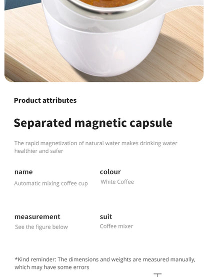 Magnetic Self-Stirring Coffee Mug for Home, Office & Travel – Rechargeable Auto Mix Cup for Tea & Hot Drinks - Perfect Gift to Express True Love