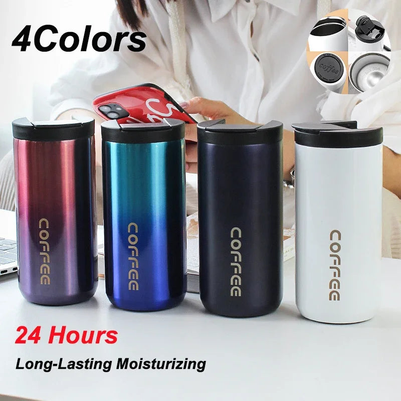 400ml Leak-Proof Stainless Steel Thermal Coffee Mug – Portable Travel Cup, Insulated 304 Thermos, Water Bottle - Perfect Gift 