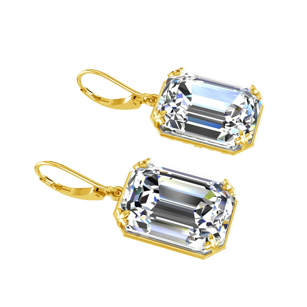 Elegant Ruby Dangle Earrings for Women – 925 Silver 18K Gold Plated Hoops Fine Jewelry for Engagement, Party & Gifting Her