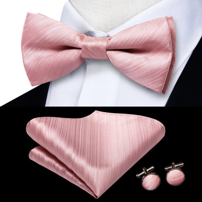 Elegant Men's Formal Silk Vest & Accessories By Hi-Tie | Waistcoat Set with Tie, Bowtie, Hanky, Cufflinks for Business, Office, Party, Wedding - Ideal Gift for Him