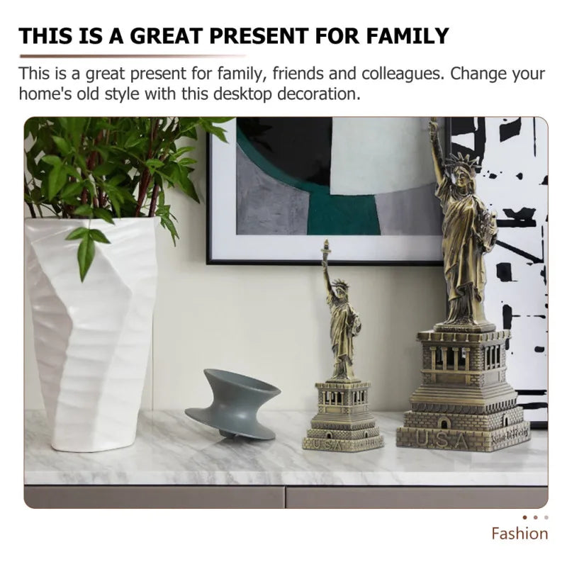 6/7/10 Inch Statue of Liberty Figurine | Garden or Desktop Decorative Model for Home, Office, and Outdoor Display | Patriotic-Themed Gift Figurine for Americans