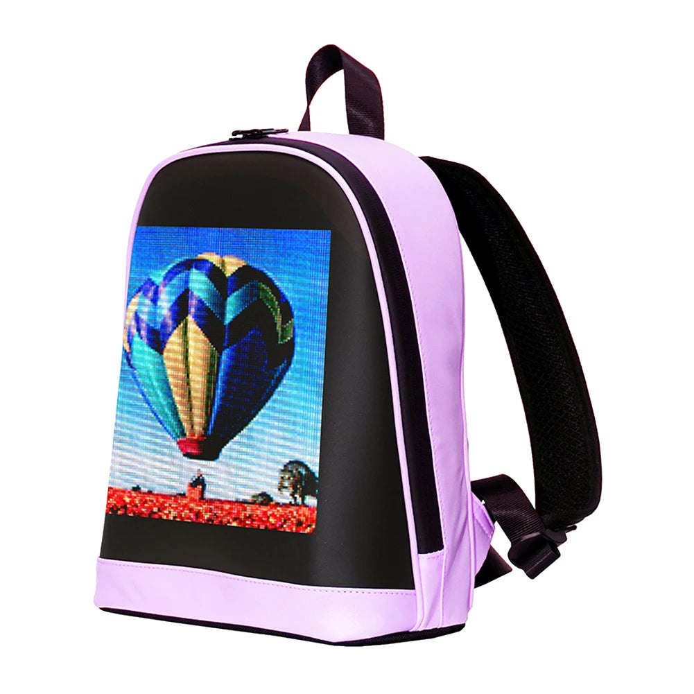Smart LED Display Backpack with APP Control – Unisex Design Waterproof Motorcycle Pixel Bag for Outdoor & Business Use - Perfect Gift For All