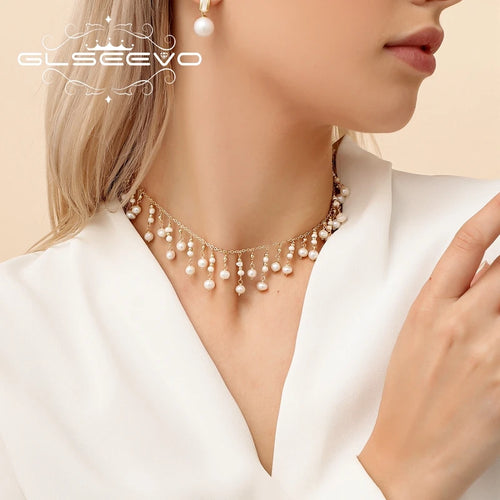 18K Gold-Plated Freshwater Pearl Necklace | Korean Designer Jewelry - Perfect 2024 Gift for Women & Girlfriend