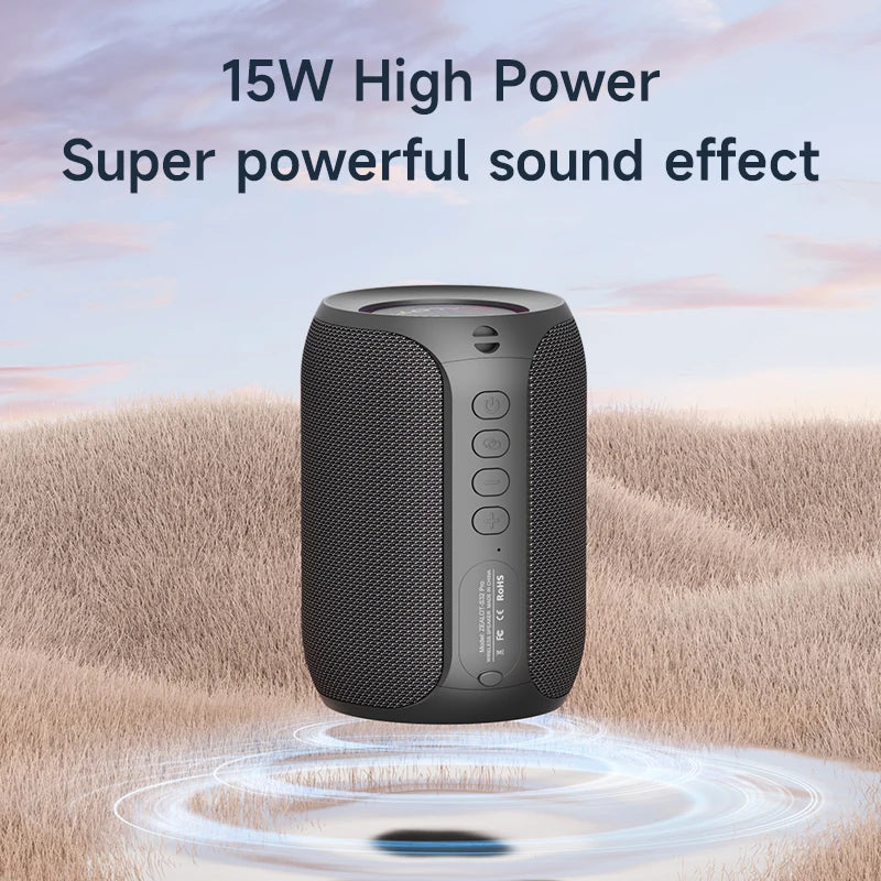 Powerful Bluetooth Speaker with Deep Bass & LED Light – Waterproof Outdoor Soundbox, Wireless Bluetooth  Subwoofer - Perfect Gift for Friends, Family