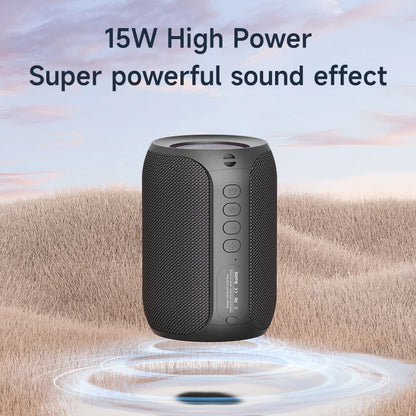 Powerful Bluetooth Speaker with Deep Bass & LED Light – Waterproof Outdoor Soundbox, Wireless Bluetooth  Subwoofer - Perfect Gift for Friends, Family