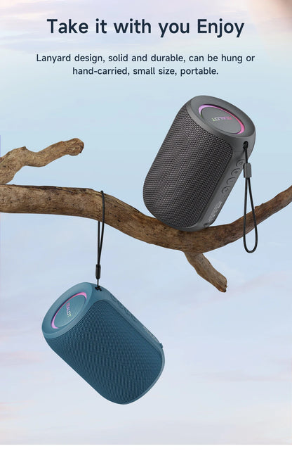 Powerful Bluetooth Speaker with Deep Bass & LED Light – Waterproof Outdoor Soundbox, Wireless Bluetooth  Subwoofer - Perfect Gift for Friends, Family