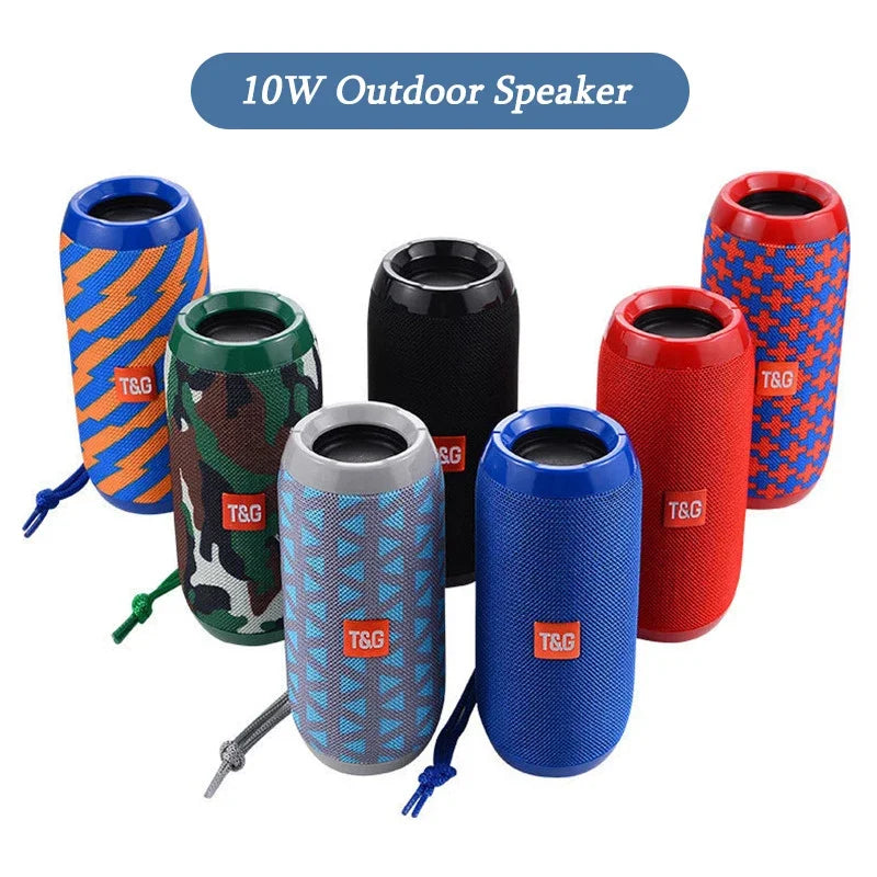 T&G Portable Bluetooth Speaker - Outdoor Wireless Woofer Connects to Mobile Devices, Tablets, and TVs with Free Call, FM, TF Card, & USB Flash Drive - Perfect Gift for All