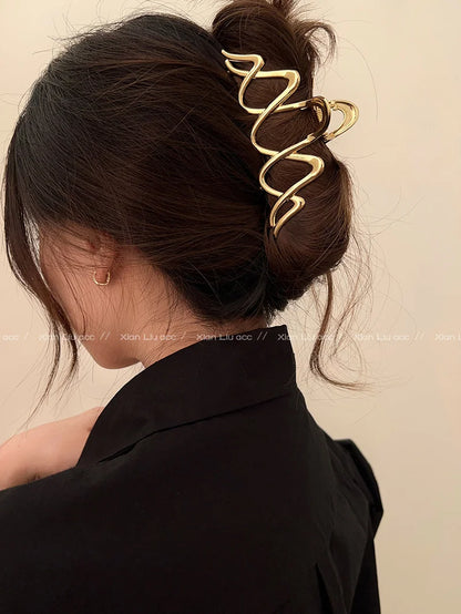 Fashion Geometric Metal Hair Claw Clips, Large Hair Catch Clip ,Headband, Hairpin, Hair Accessories For women and girls