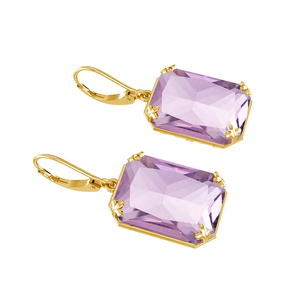 Elegant Ruby Dangle Earrings for Women – 925 Silver 18K Gold Plated Hoops Fine Jewelry for Engagement, Party & Gifting Her