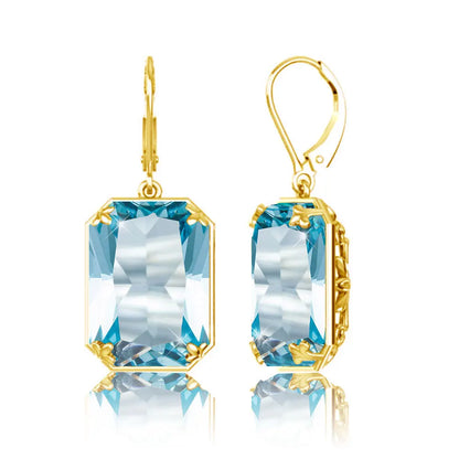 Elegant Ruby Dangle Earrings for Women – 925 Silver 18K Gold Plated Hoops Fine Jewelry for Engagement, Party & Gifting Her
