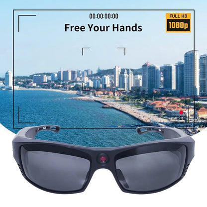 Smart Glasses with 1080P Mini Camera & Video Recording - Wireless Bluetooth 5.0, Speakers, Call Action Camera, Music, Sunglasses - Elegant Gift for Your Loved Ones