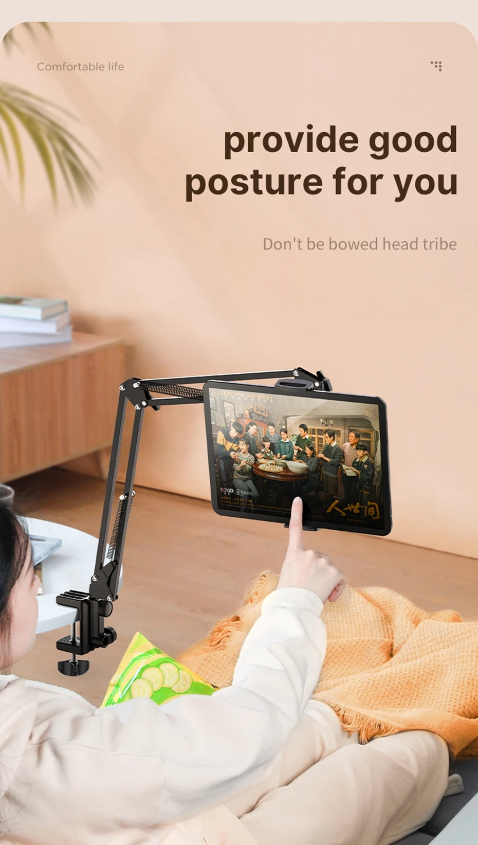 Flexible Tablet Stand for iPad/iPhone - Upgraded Metal Holder for Bed/Desk - Lazy Phone Bracket   Ideal Gifts for All