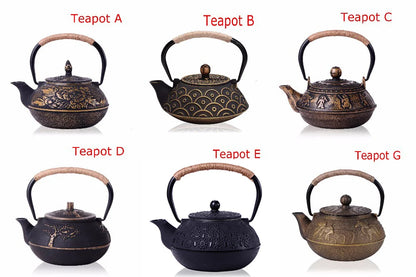 Japanese Cast Iron Teapot Set - 900ml Kettle with Infuser and Filter-Gift for Friends Relatives