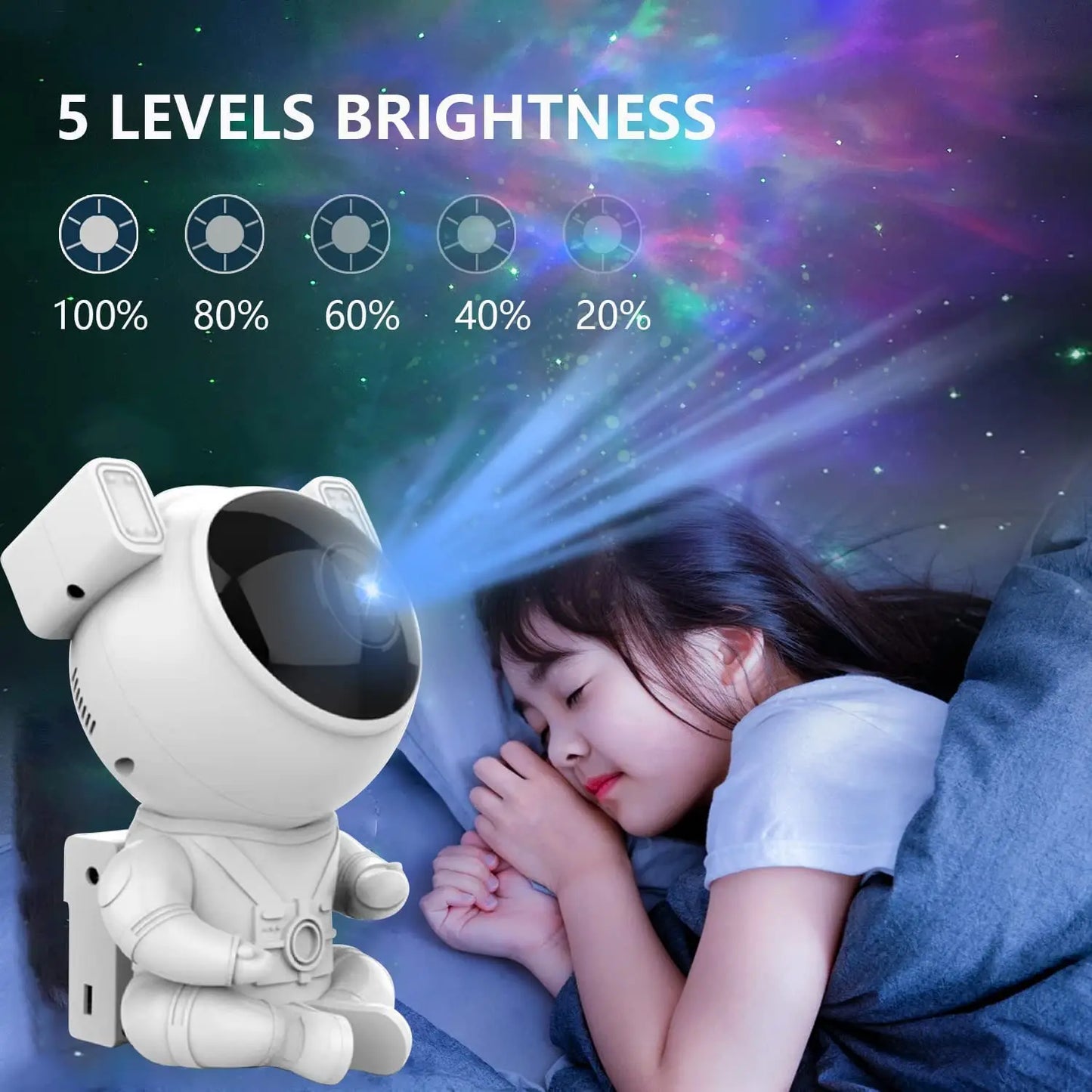 Astronaut Starry Sky Projector with Remote-Control Night Light Projection Nebula Lamps for Bedroom, House, Kid's Birthday gift