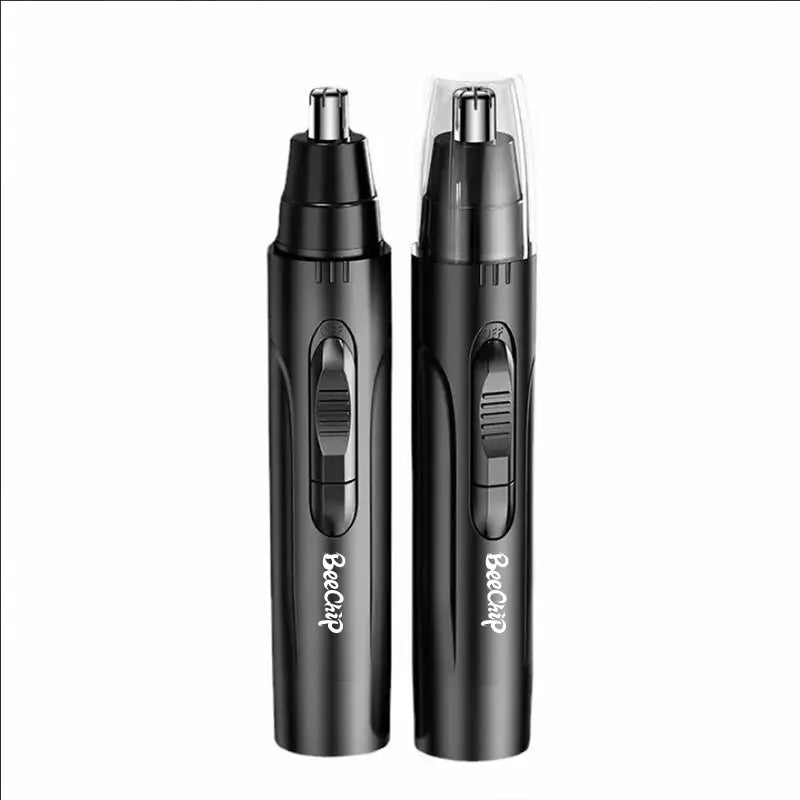 Black Electric Nose Hair Trimmer - Low Noise, High Torque, High Speed Motor, Washable - Men & Women