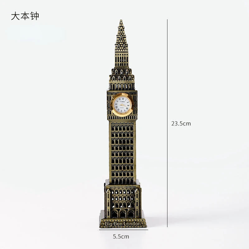 Antique Bronze Famous Building Model - Home/Office Decor, Souvenir, Gift - Big Ben Figurine,  Alloy Material